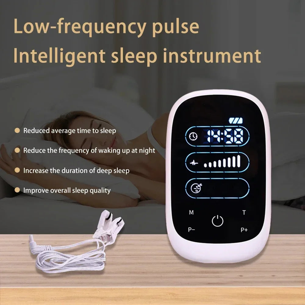 Sleep Aid Device For Insomnia CES Stimulation Therapy Ear Clip Type Touchscreen