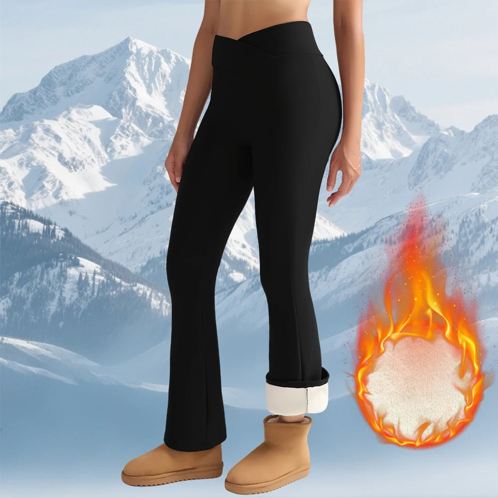 Fleece Women Leggings Thick winter Pants High-Waisted Thermal Tights Tummy Control