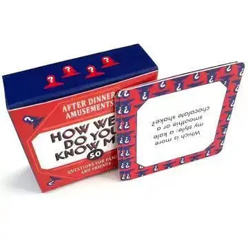 How Well Do You Know Me Card Game, Truth or Dare Couple Board Game, Party Question Cards for Lovers