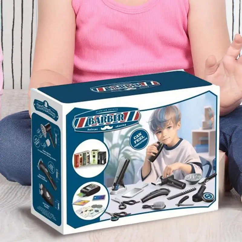 Stylist Hairdresser Role Play Toy Pretend Play Hair Cutting Kit With Hair Dryer