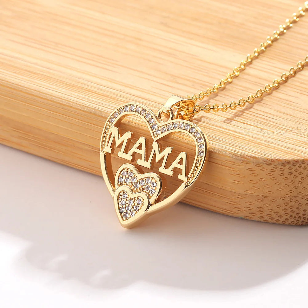 New Creative and Unique Shiny Pendant Necklace,Mother's Day Necklace, Simple Heart