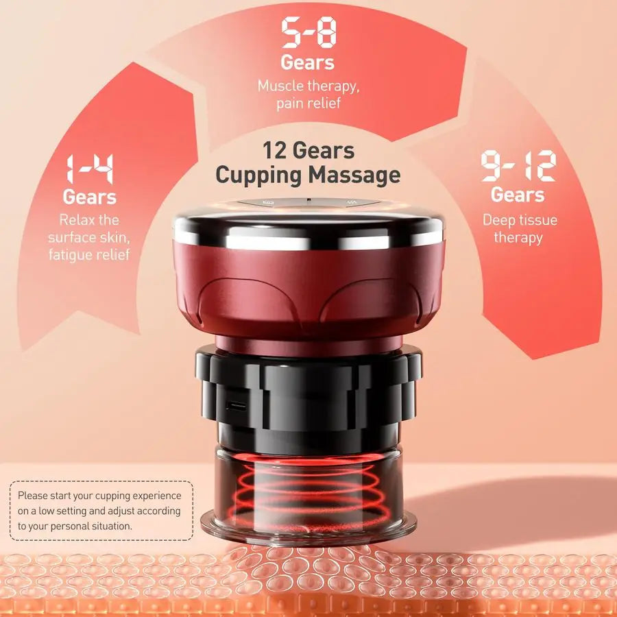 Smart Cupping Therapy Set Cellulite Massager with 6 Massage Cups
