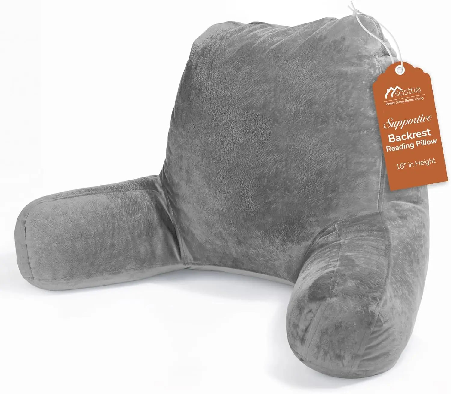 Velvet Reading Pillow for Sitting in Bed