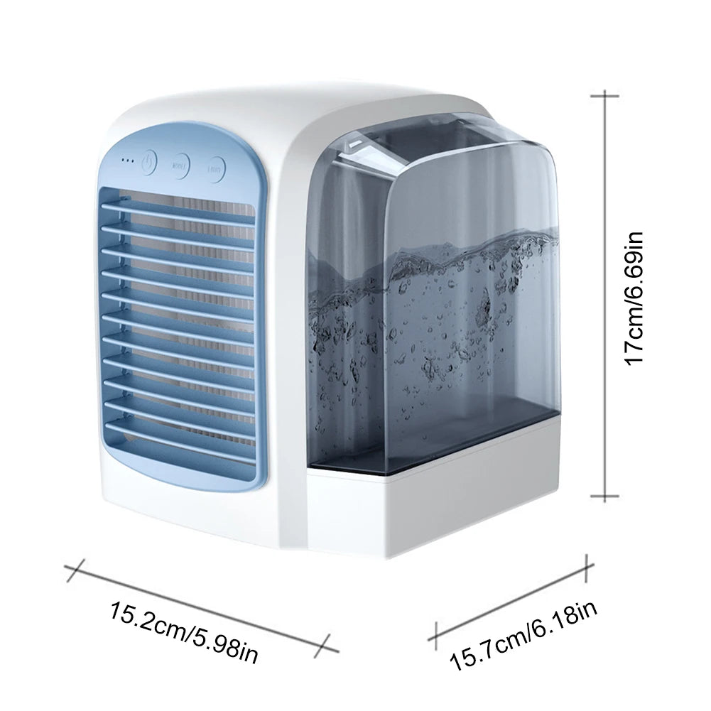 Water-Cooled Air Conditioner Air Cooling Machine Humidifier Mini Air Conditioner 380ml Tank Portable Air Chiller