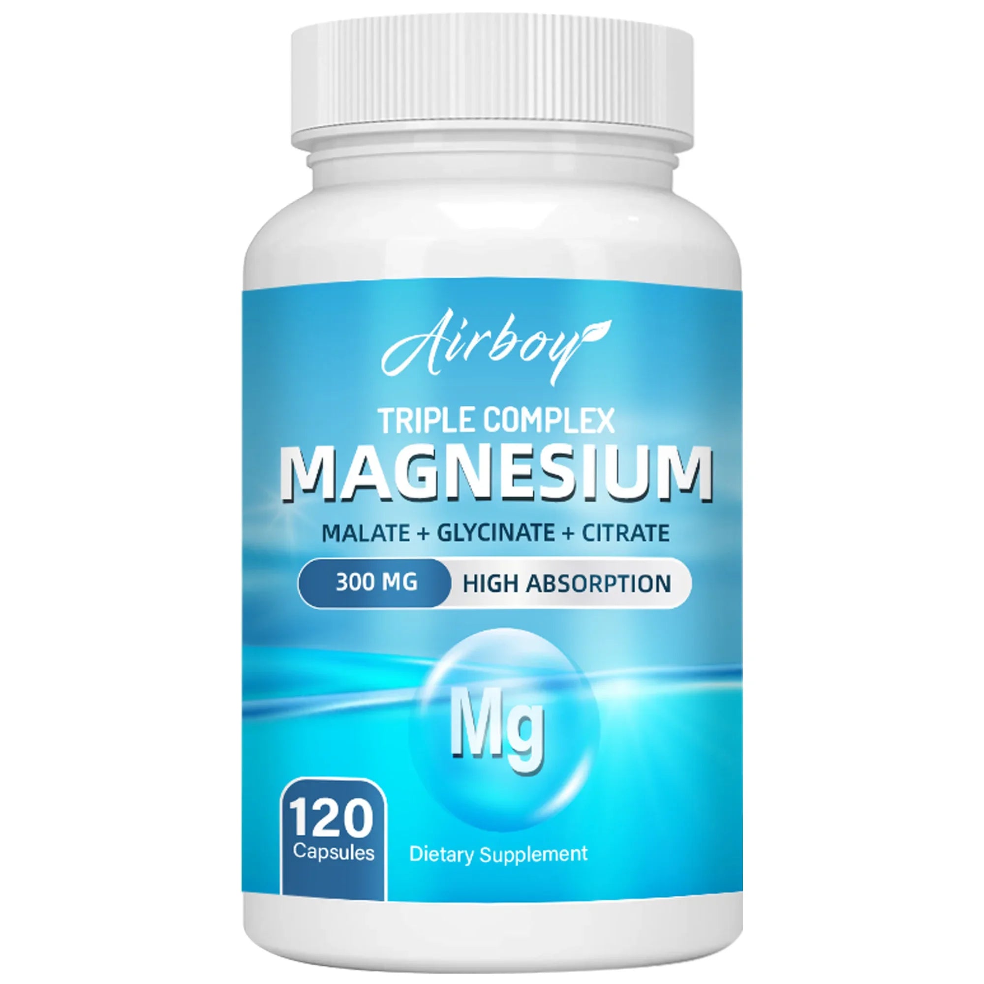 Triple Magnesium Complex - Bone, Muscle & Heart Health Supplement  - 120 Capsules