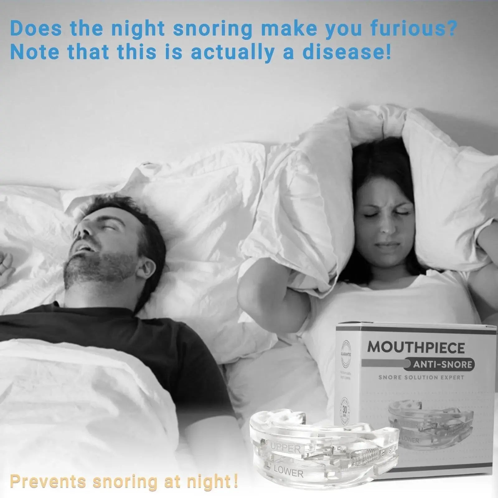 Adjustable Mouthpiece  Anti-Snoring Mouth Guard Night Time Teeth & Sleeping Bite Guard for Bruxism and Stop Snoring