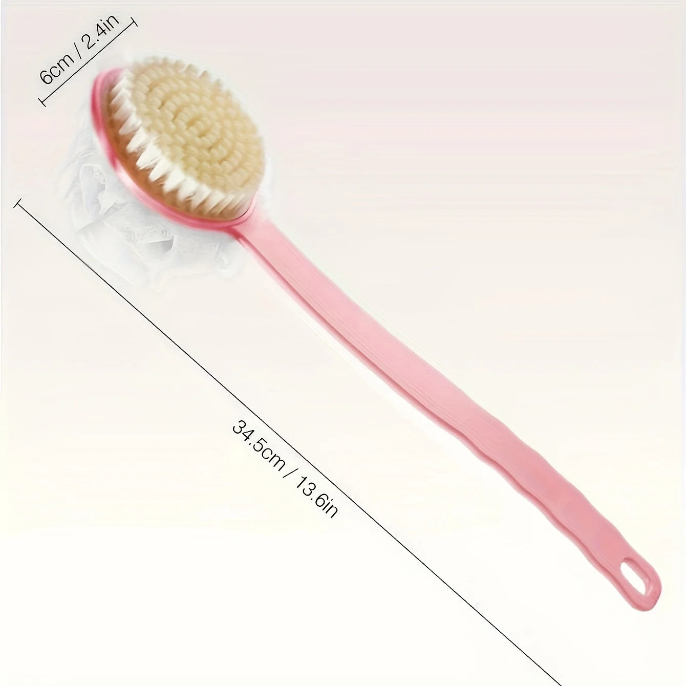 Soft Body Scrubber Shower Exfoliating Scrubs Long Handle Bath Brush Exfoliator