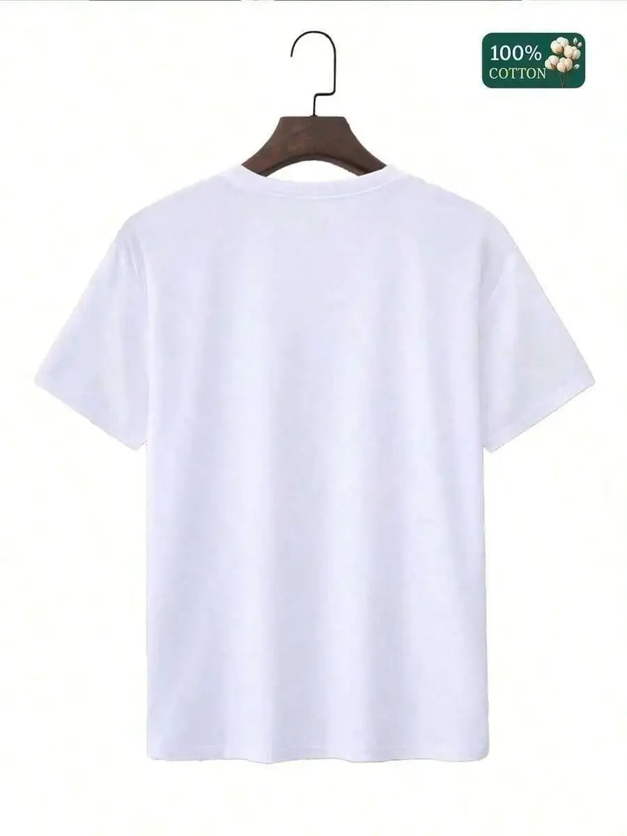 Cotton Unisex Round Neck Short - Sleeve 'Faith Over Fear' Graphic T - ShirtSoft Fabric ,Graphic Tees