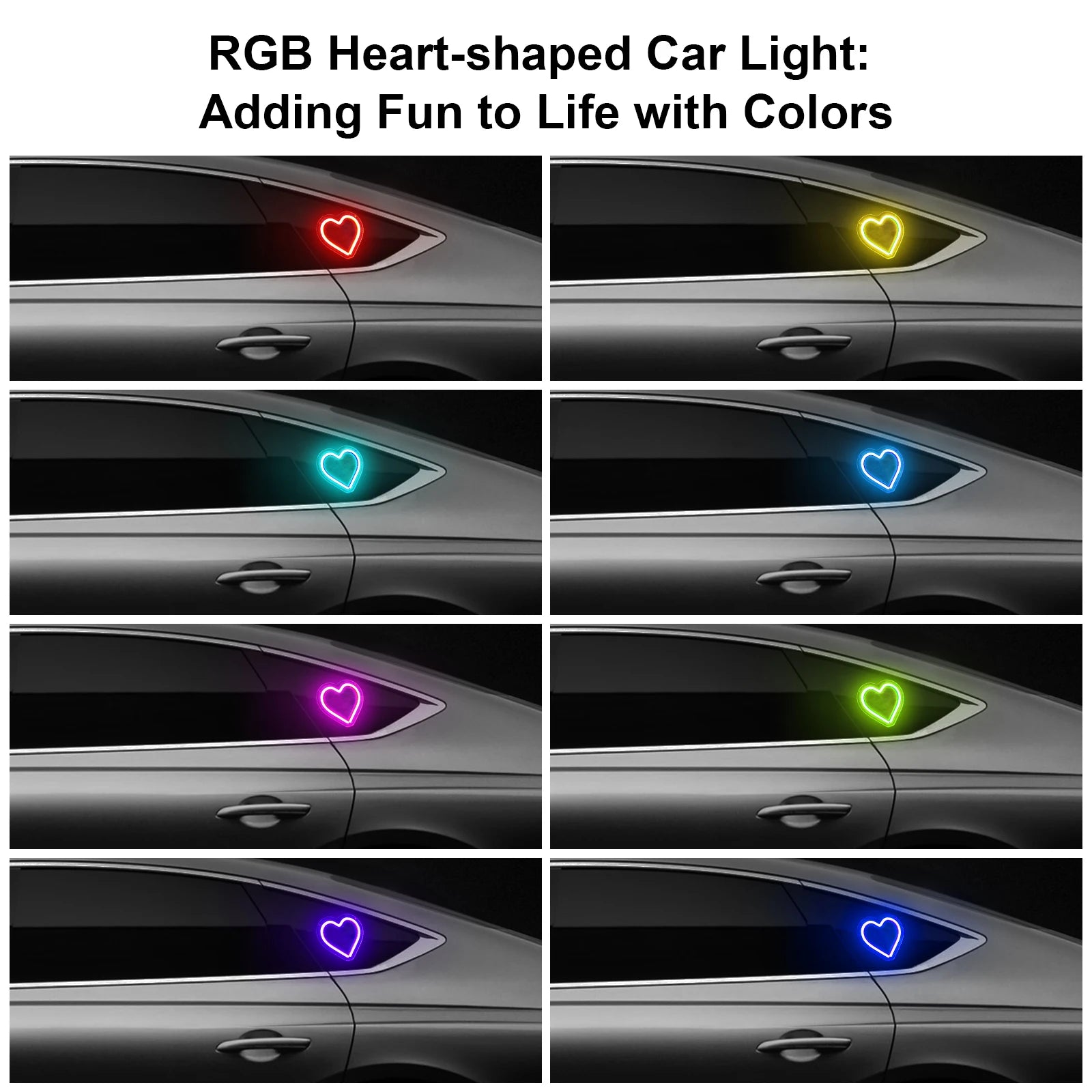 LED Heart Sky Night Light 5V USB Powered Galaxy RGB Lamp for Car Roof Kids Room Decor Lights