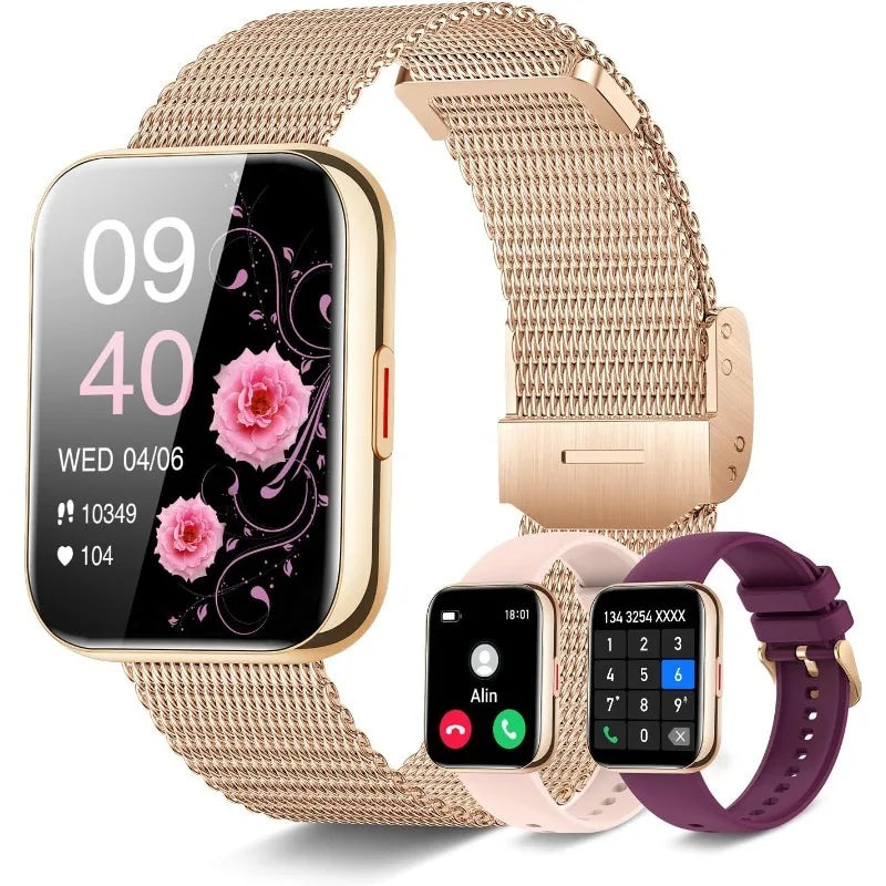 smart Watch, 1.85"HD Smart Watch for Women, AI Voice Smart Watch for Android/ iPhone