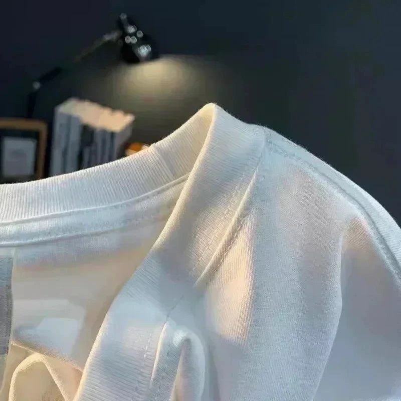 Cotton Shirt High Quality Harajuku Short Sleeve O-Neck T-shirt