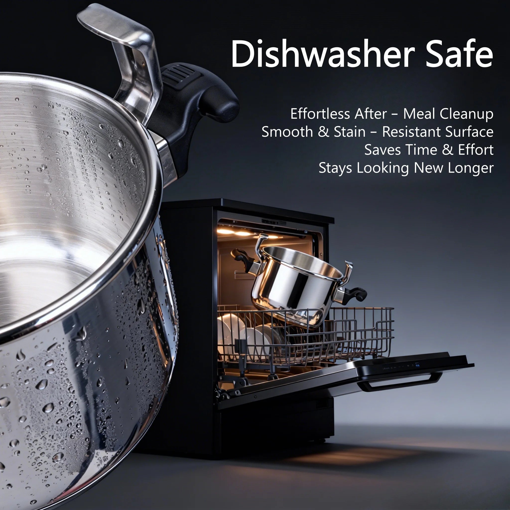 Universal 7L Explosion-Safe Pressure Cooker - For Use on Gas, Induction, and Electric Stoves