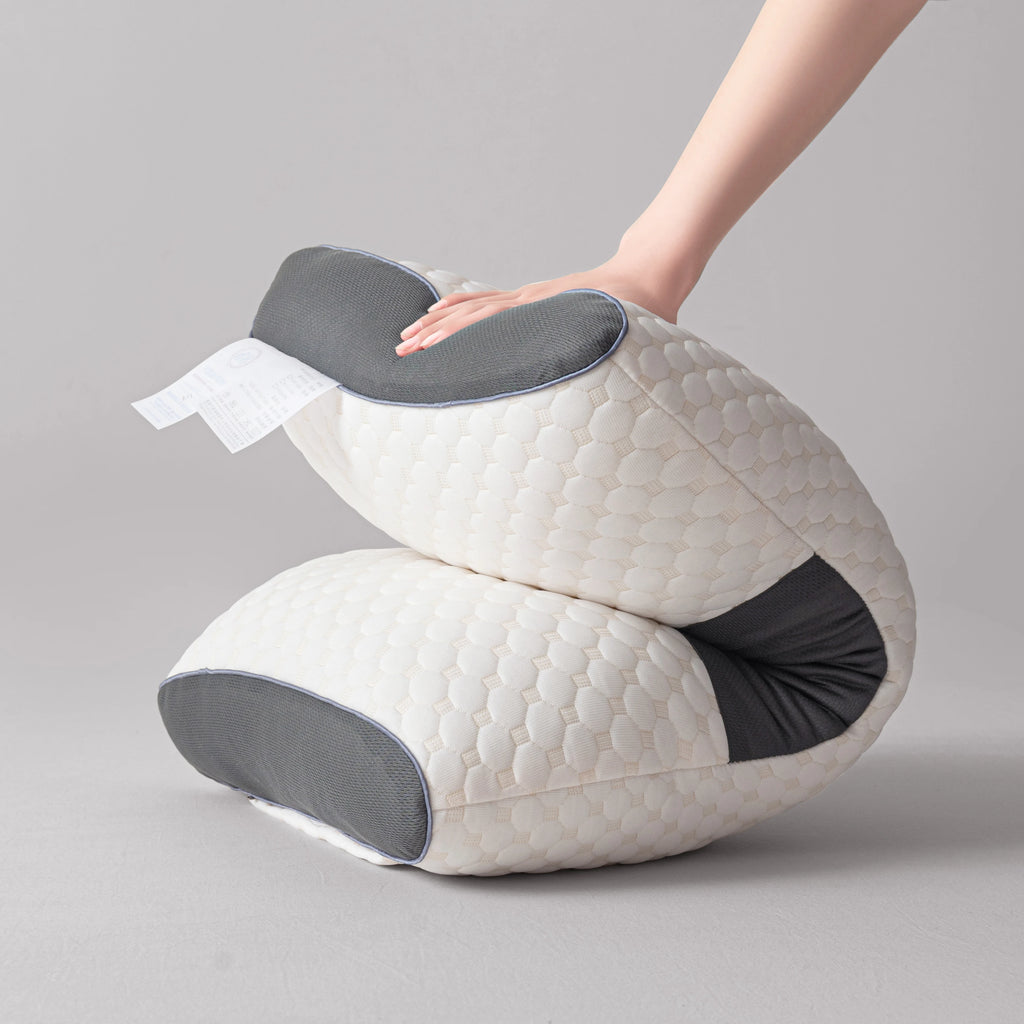 2pcs Massage Neck Pillows Adjustable Ergonomic Orthopedic Contour Support, High-Quality Pillow Core
