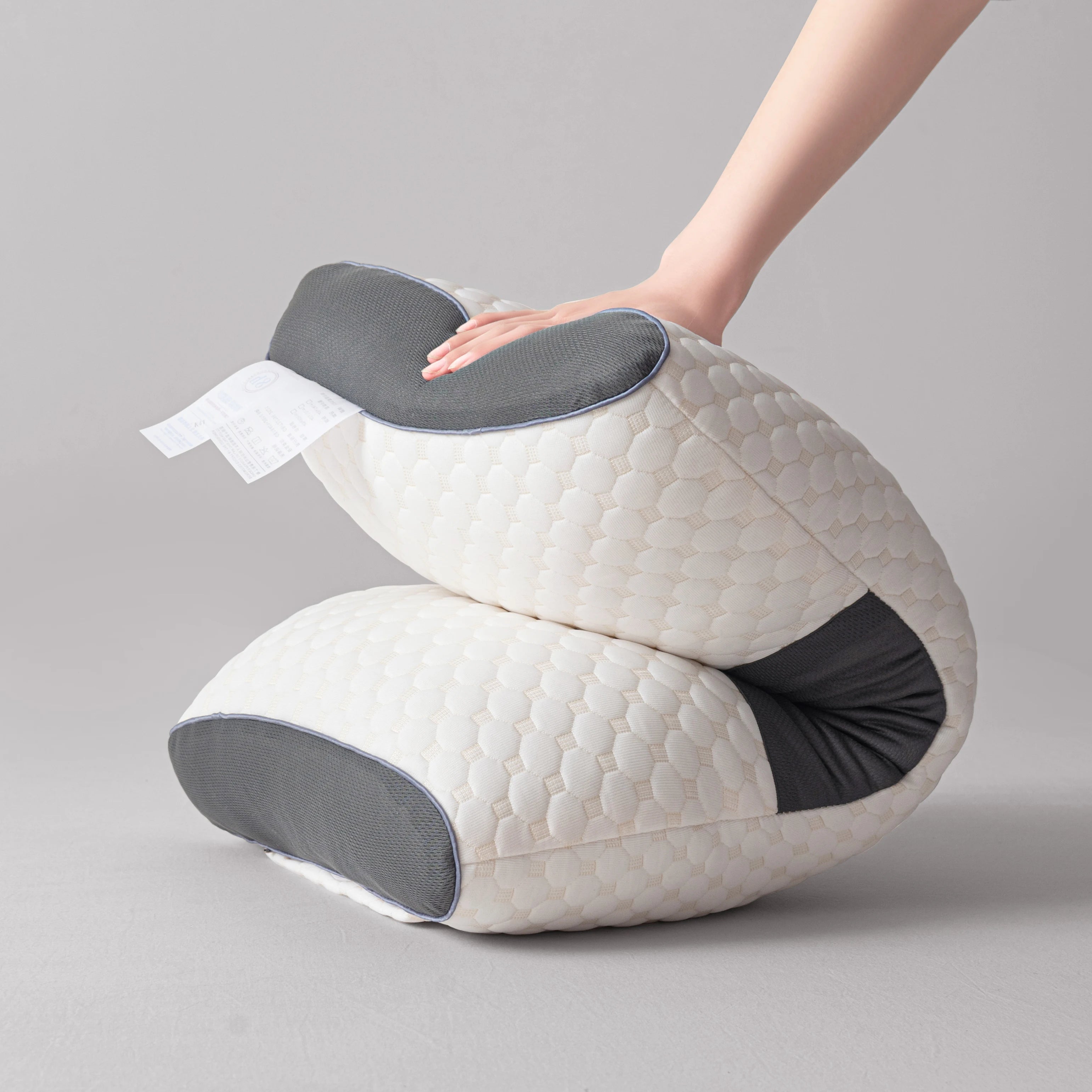 2pcs Massage Neck Pillows Adjustable Ergonomic Orthopedic Contour Support, High-Quality Pillow Core