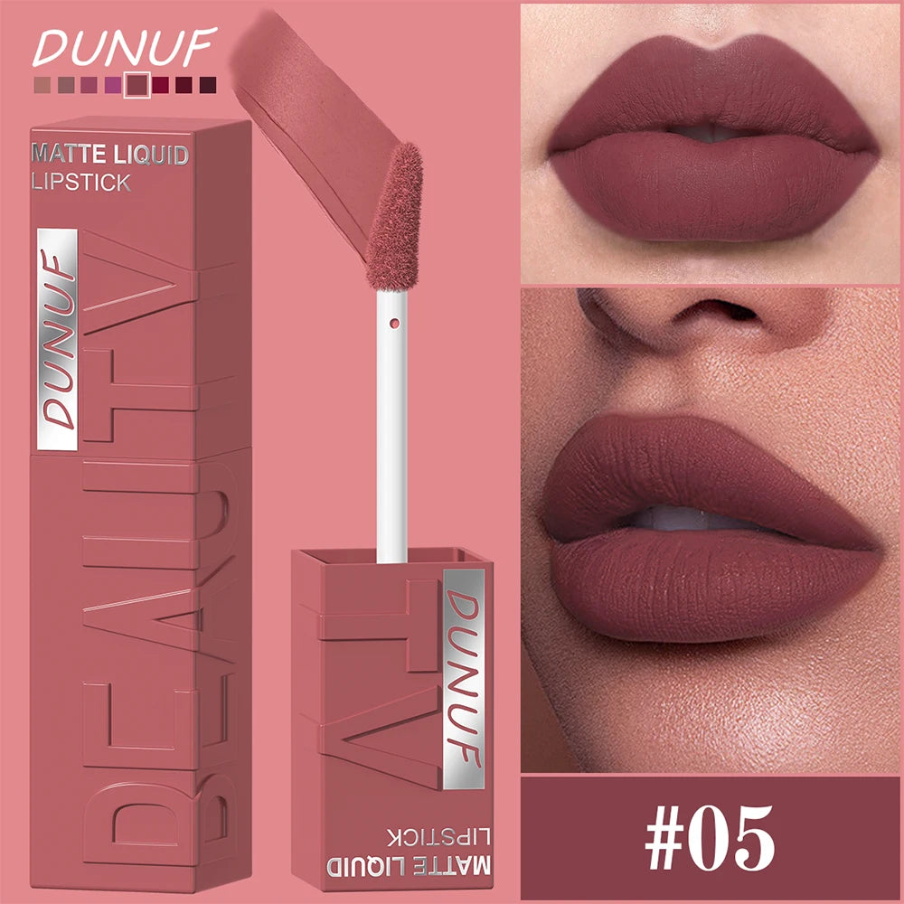 Matte Velvet Lipstick Lip Gloss Waterproof Smooth Long-Lasting