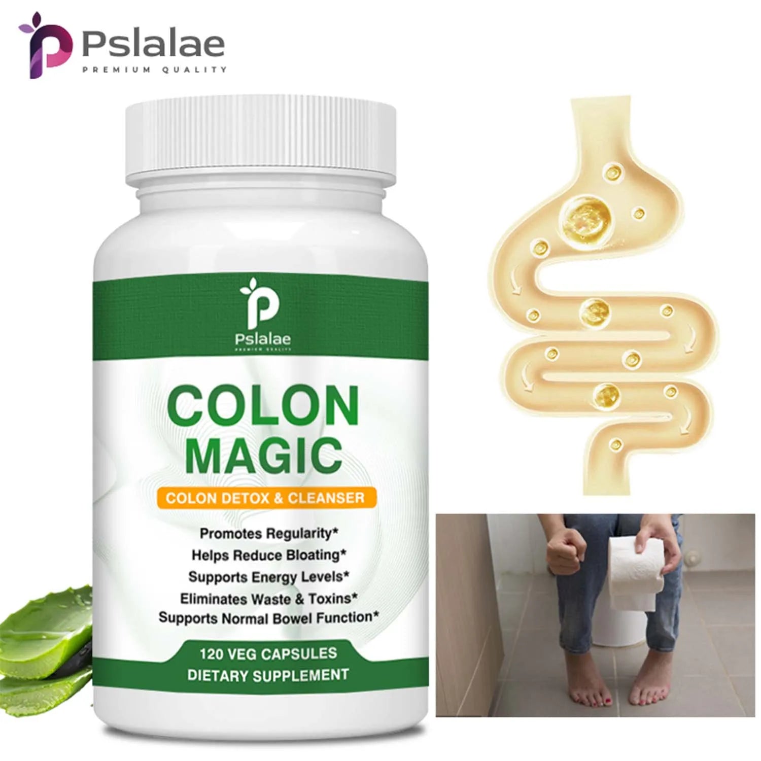 Colon Cleanse Detox - Promotes Intestinal Health 120 Capsules