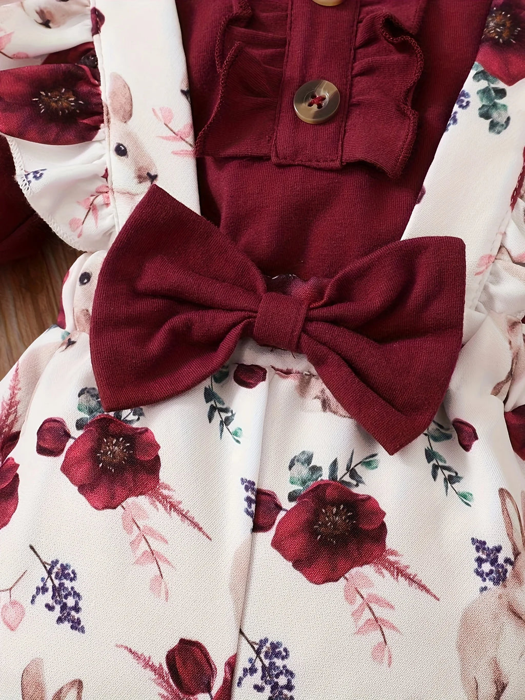 Toddler Baby Girl Outfits, Ruffle Long Sleeve Romper Suspender Pant Set Toddler Baby Girl Cute Outfits