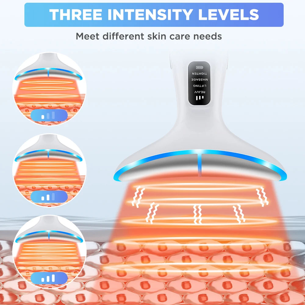 3 Massage Modes Microcurrent Neck Beauty Device Face Lifting Firming Massage