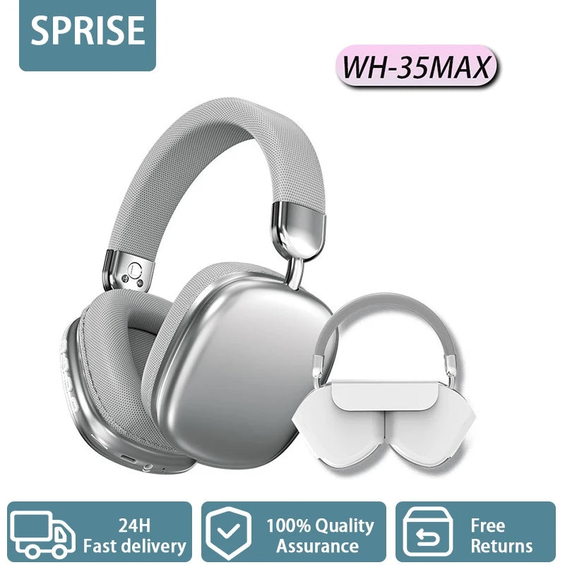 Wireless Bluetooth Headphones Over Ear Noise Cancelling Headset HiFi Stereo Deep Bass Foldable Wireless Earphones
