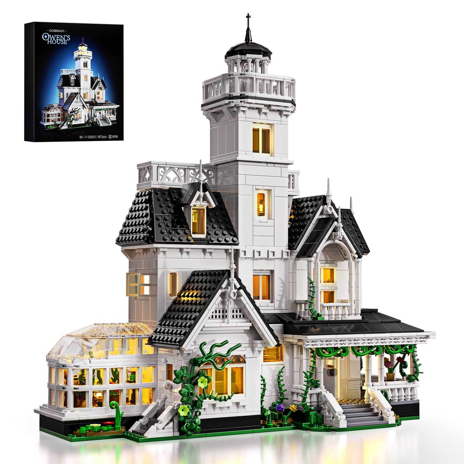 1877 Pcs Magic House Blocks Set Owens House Building Set Creator Architecture Model