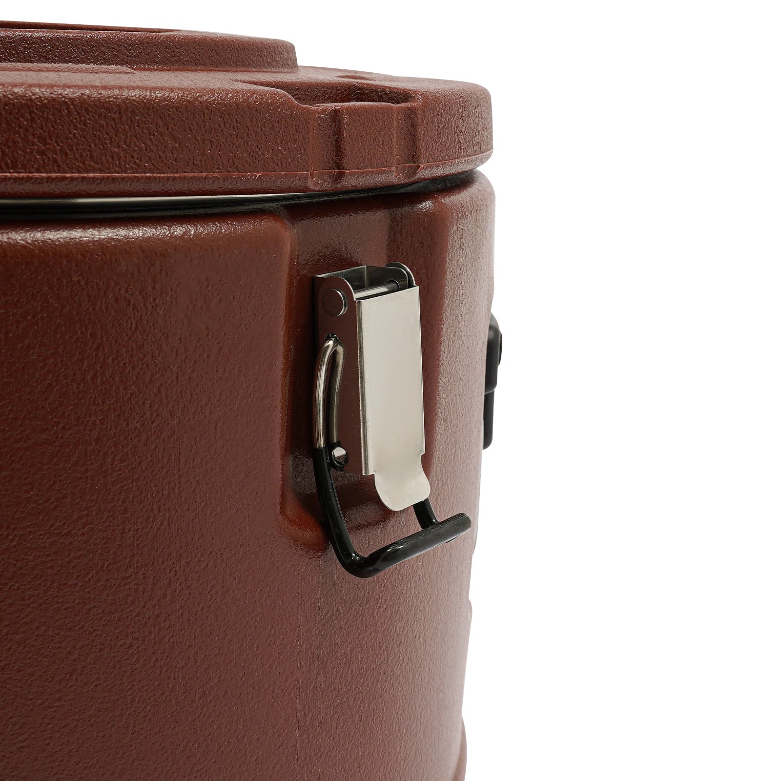 30L Food Warmer, Stainless Steel Food Cooler, Brown Insulated Food Carrier, Commercial Soup Container for Hot or Cold Food