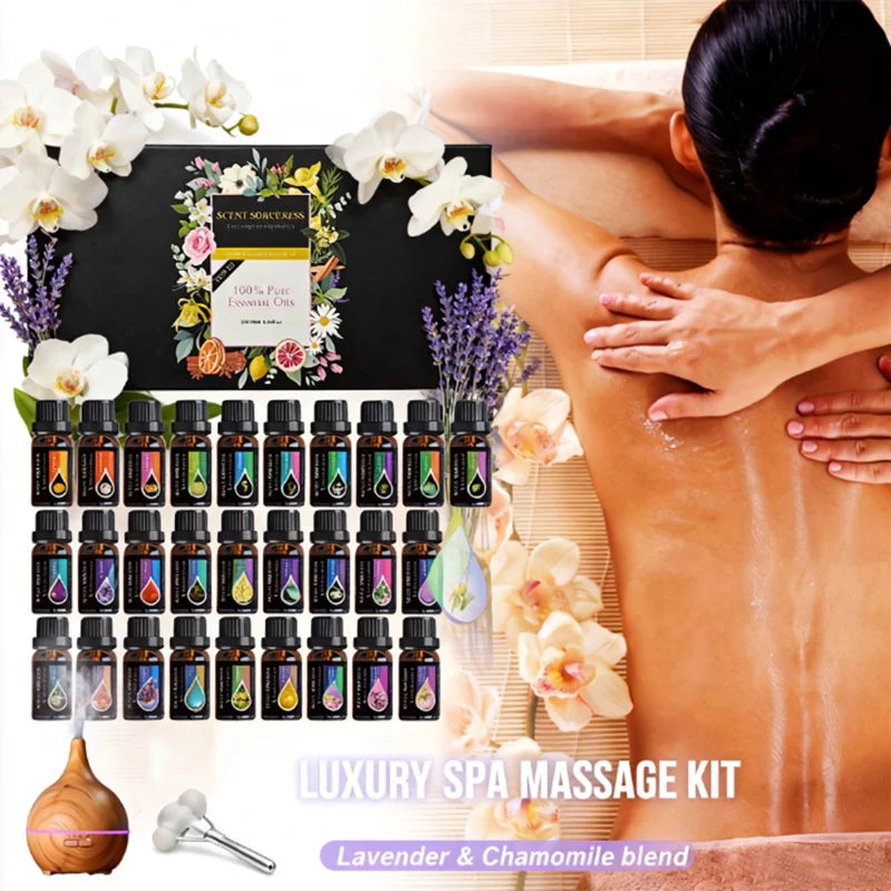 20pcs/set Black Classic Essential Oil Set
