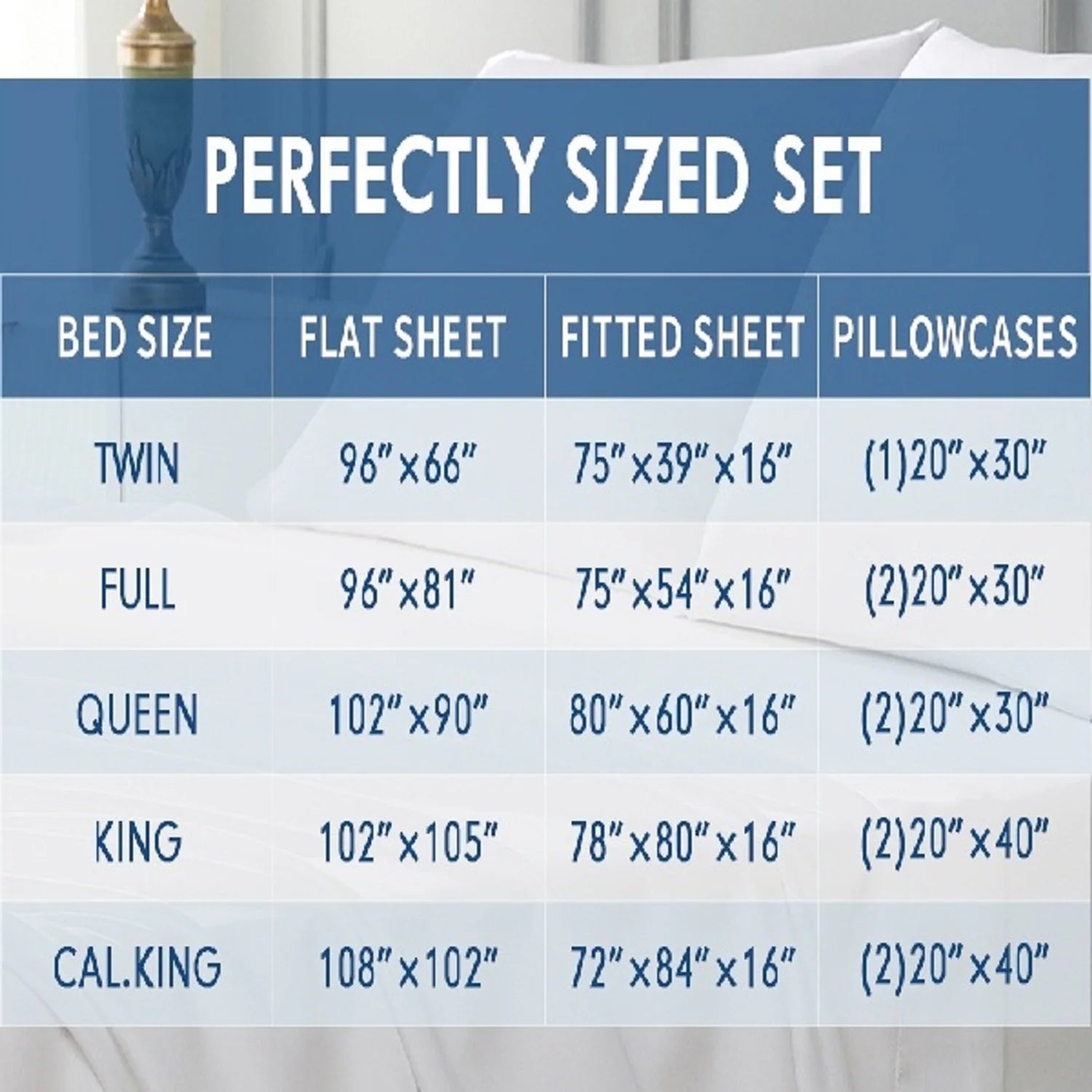 Cooling Bamboo Bed Sheets Set for Twin, Full, Queen, King and California King Size Bed - 18 Inch Deep Pocket