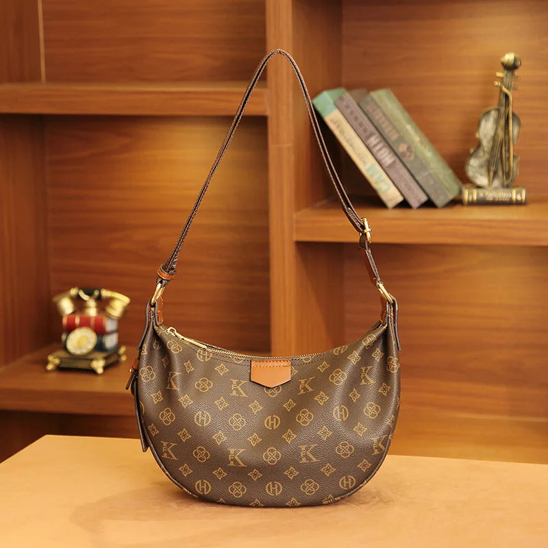 Underarm Hobo Bag Soft Faux Leather Shoulder Crossbody Bag Minimalist Casual Daily Shopping Small Handbags