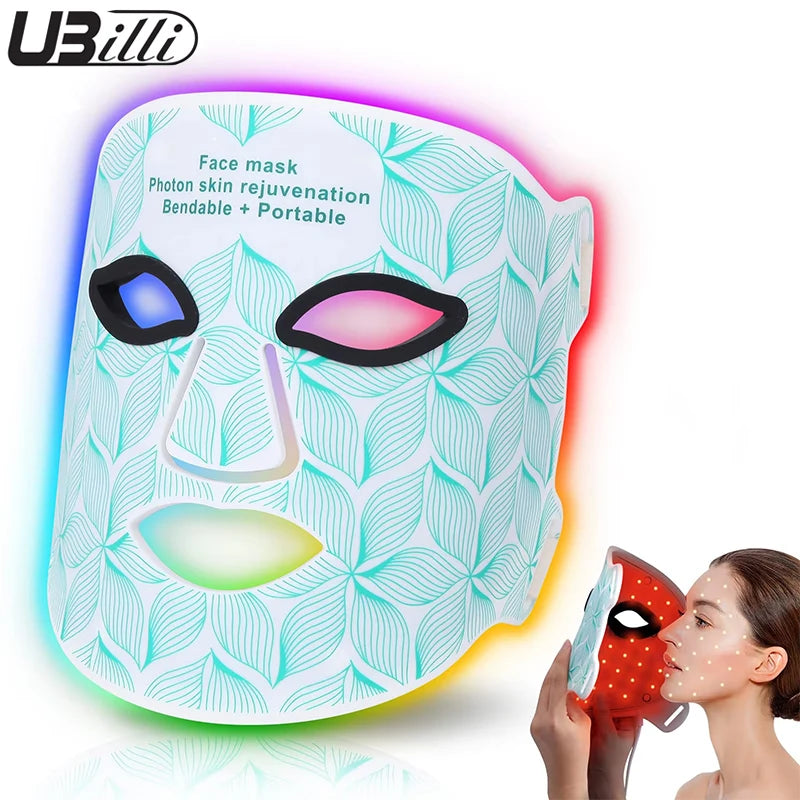 8 Colors LED Face Mask 850NM Near-infrared Red Light Therapy Beauty Mask
