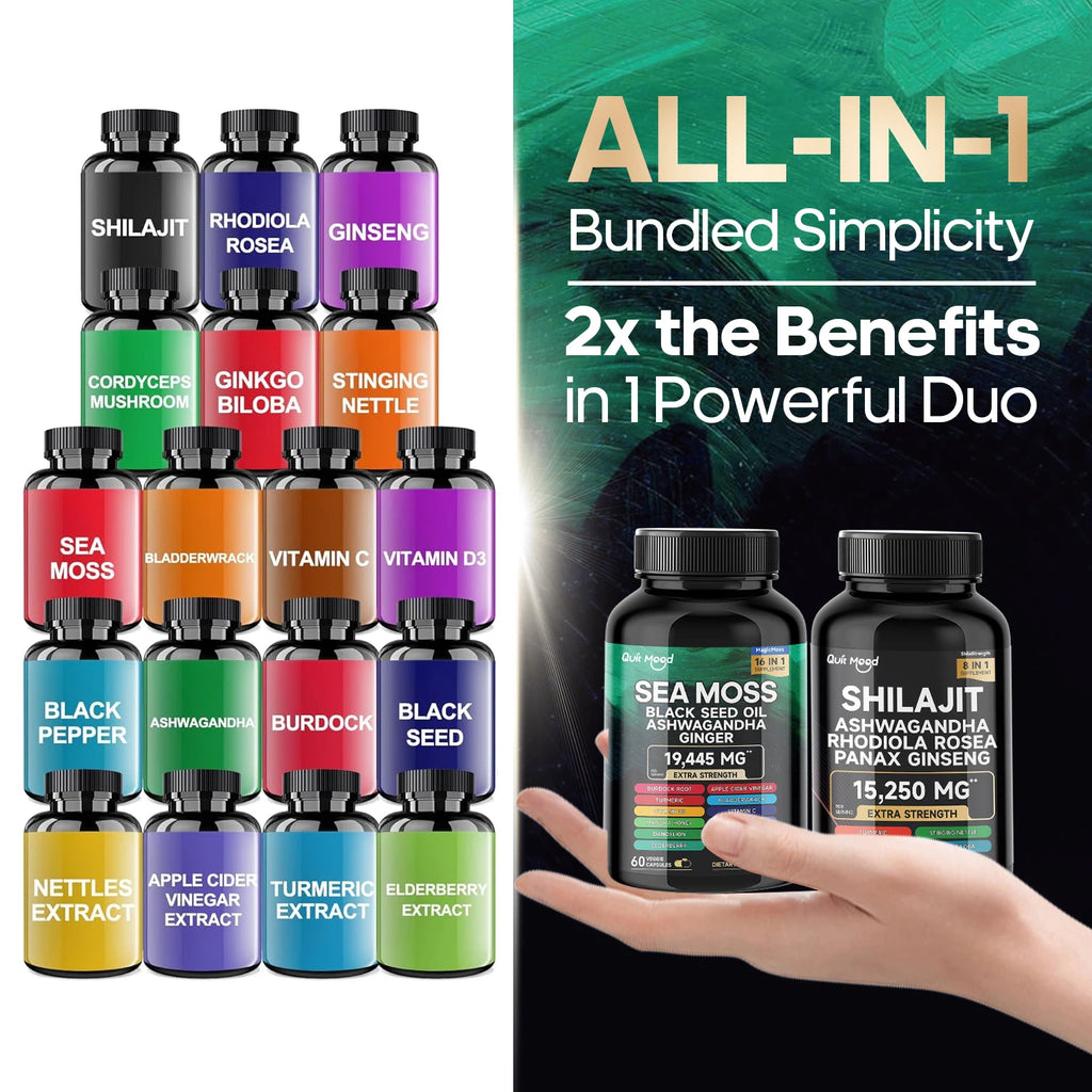Sea Moss and shilajit Bundle 120 capsule