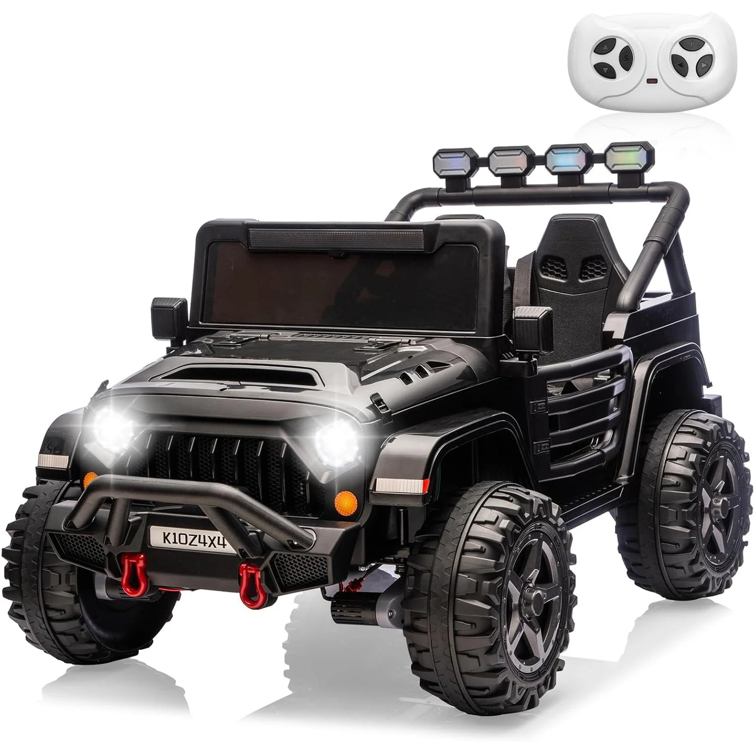 2 Seater , 24V Electric Toys w/Remote Control,4 Powerful Motors, 4WD/2WD, 3 Speeds, Led Lights, Bluetooth,