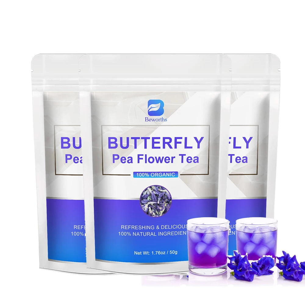 Natural Butterfly Herb Extract Enhances Immunity, Rich in Vitamin C and E Antioxidant Supplements for Beauty