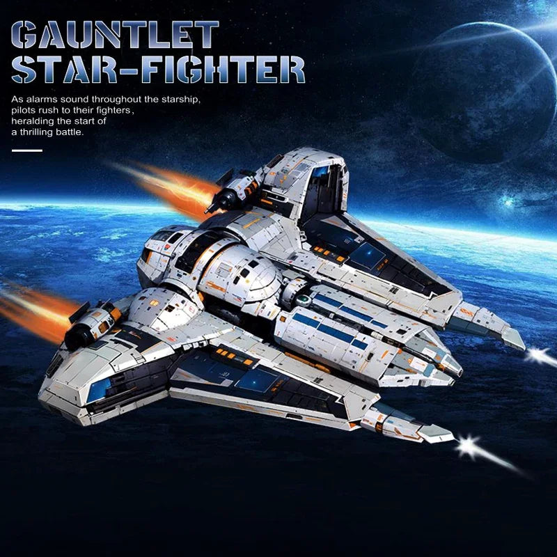 2948PCS Space War MOC Starfighter Kom'rk-class Fighter Building Blocks Movie Spaceship Model High-Tech Puzzle