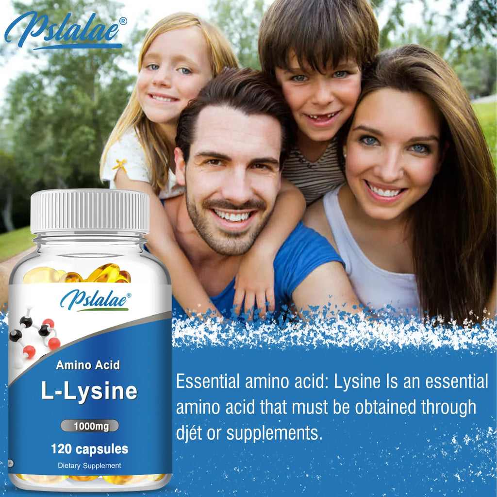 L -lysine - Boosts Metabolism and Energy Production,Supports Collagen Synthesis, Skin Support - 120 Capsules