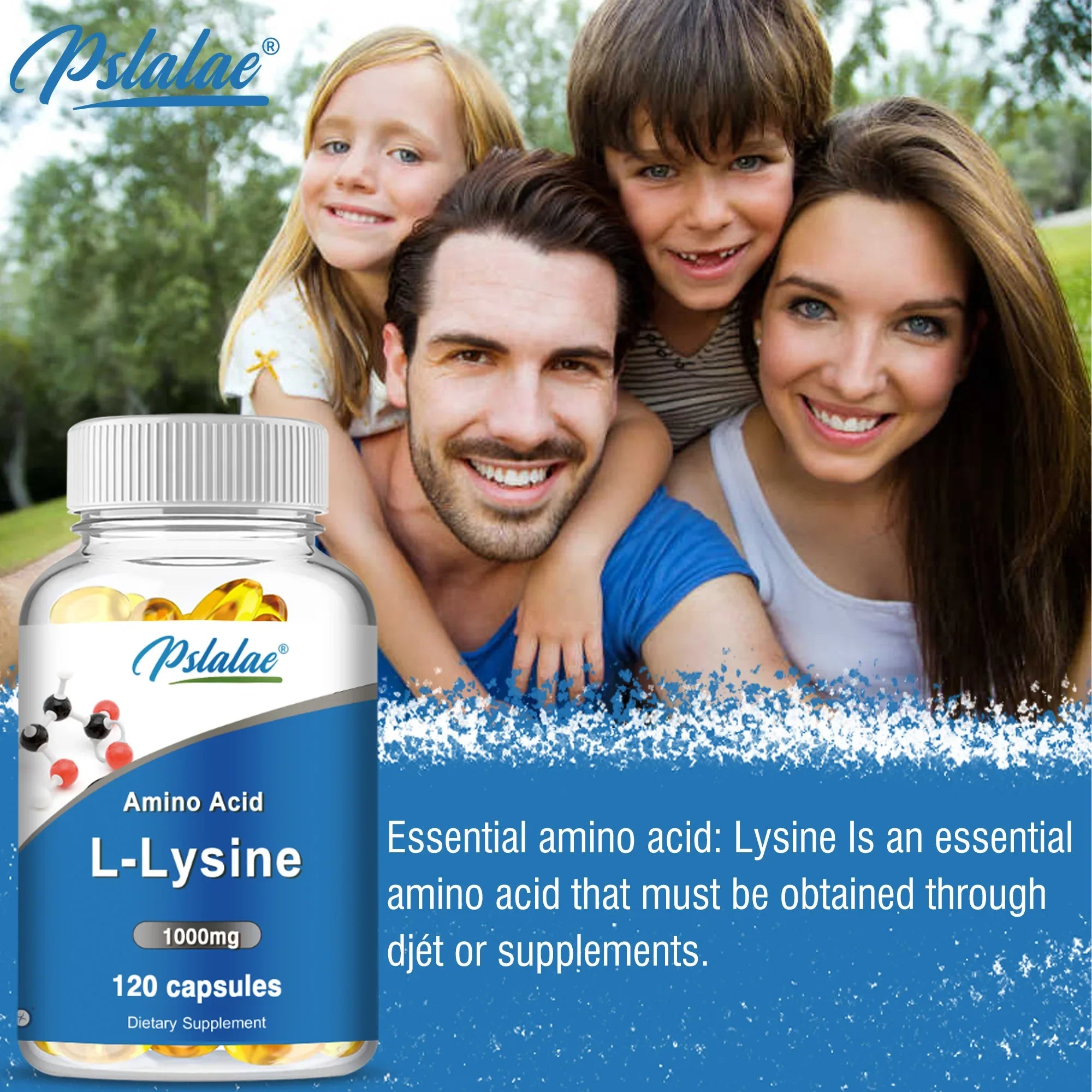 L -lysine - Boosts Metabolism and Energy Production,Supports Collagen Synthesis, Skin Support - 120 Capsules