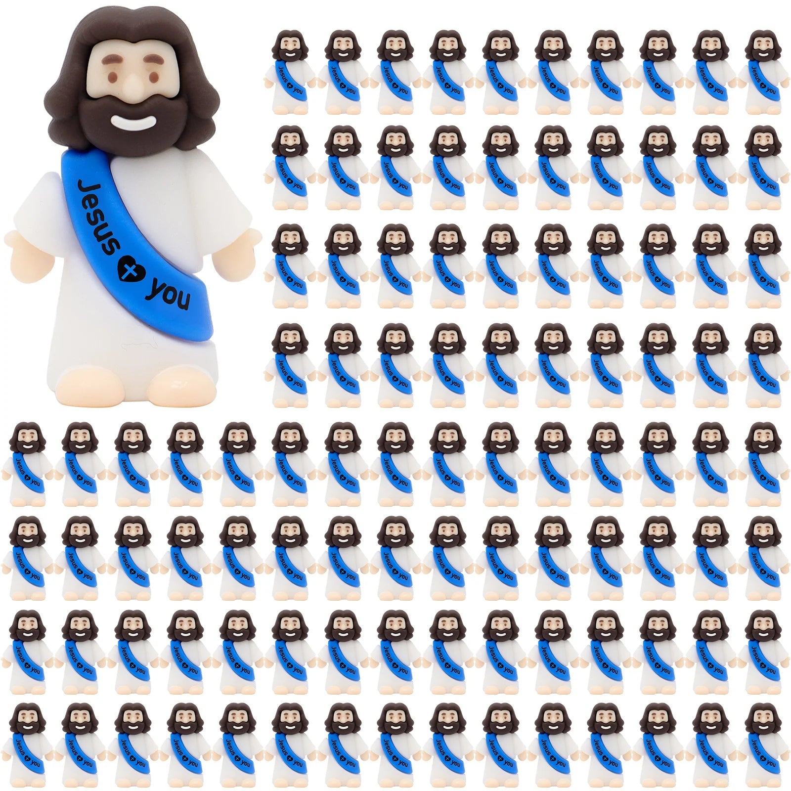 100pcs Small Jesus Decorations Jesus Statues Desktop Decorations