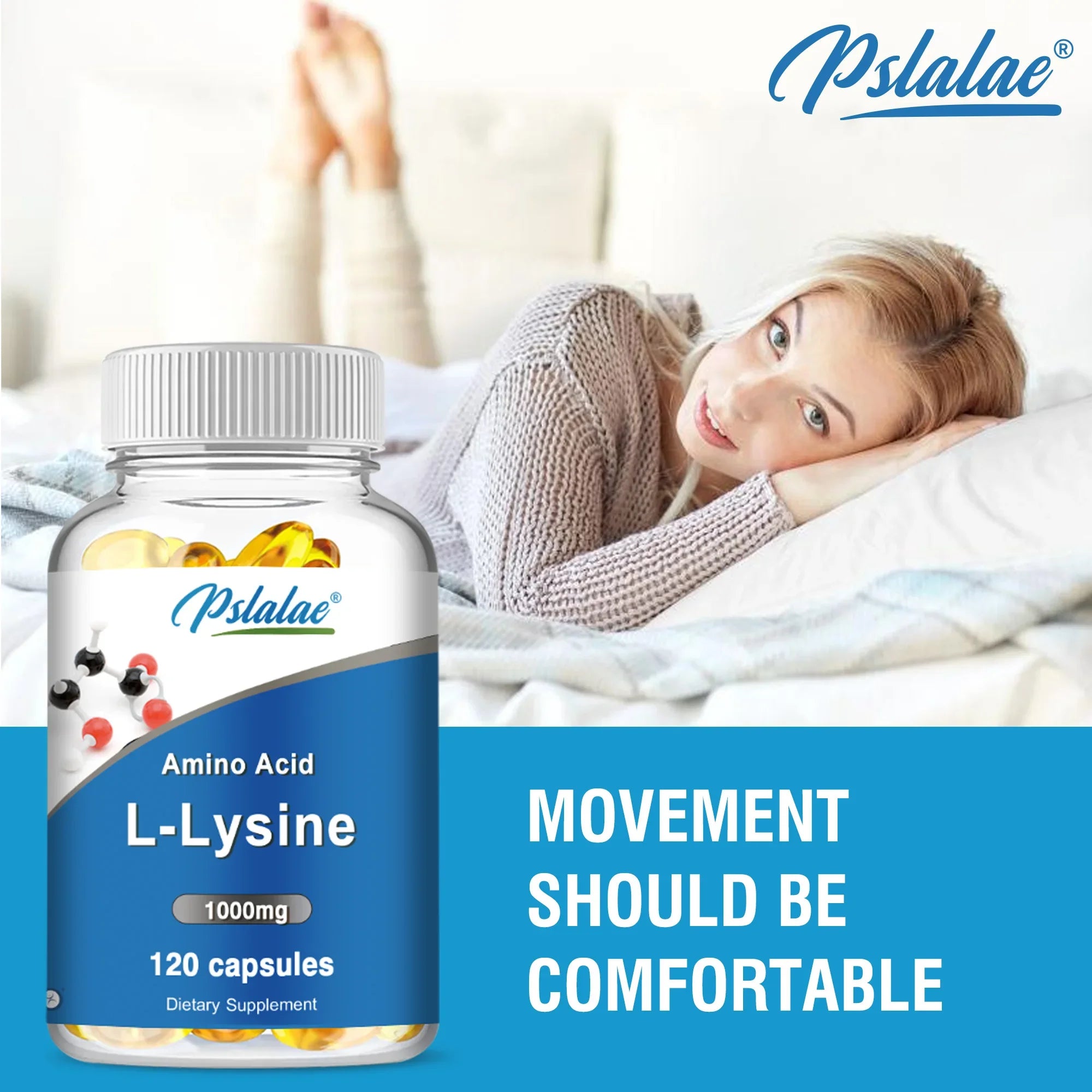 L -lysine - Boosts Metabolism and Energy Production,Supports Collagen Synthesis, Skin Support - 120 Capsules