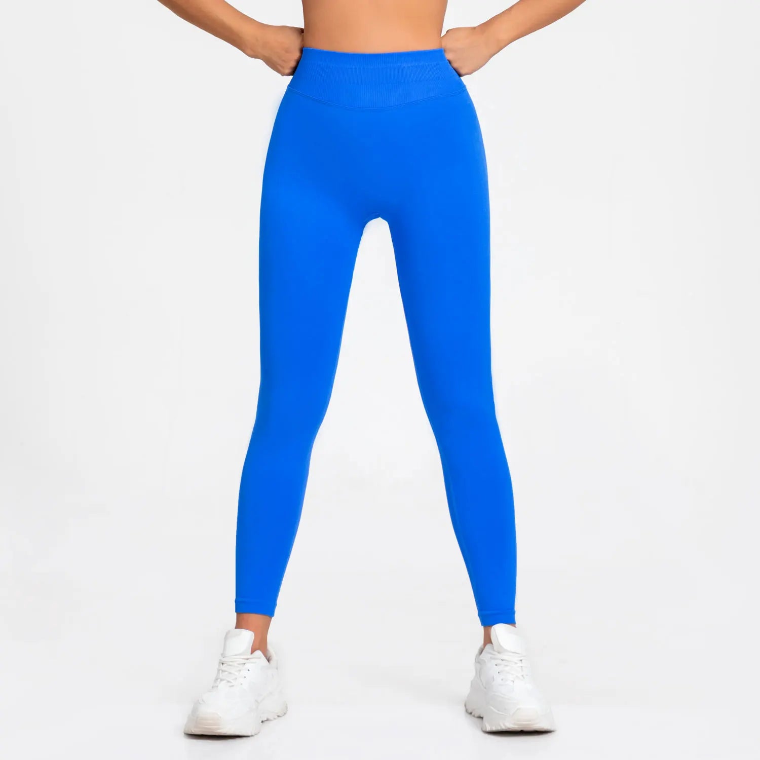 Impact Leggings Women Seamless Sports Yoga Low Ribbed Band Gym Scrunch Bum Tights