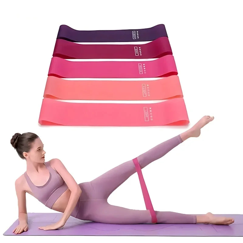 5 Piece Exercise Resistance Bands, Latex Loop Set. For Strength Training