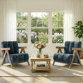 Chenille Accent Chair Set,Upholstered Wood Frame Lounge High-Elastic Sponge for Living Room Bedroom 2pcs,Custom