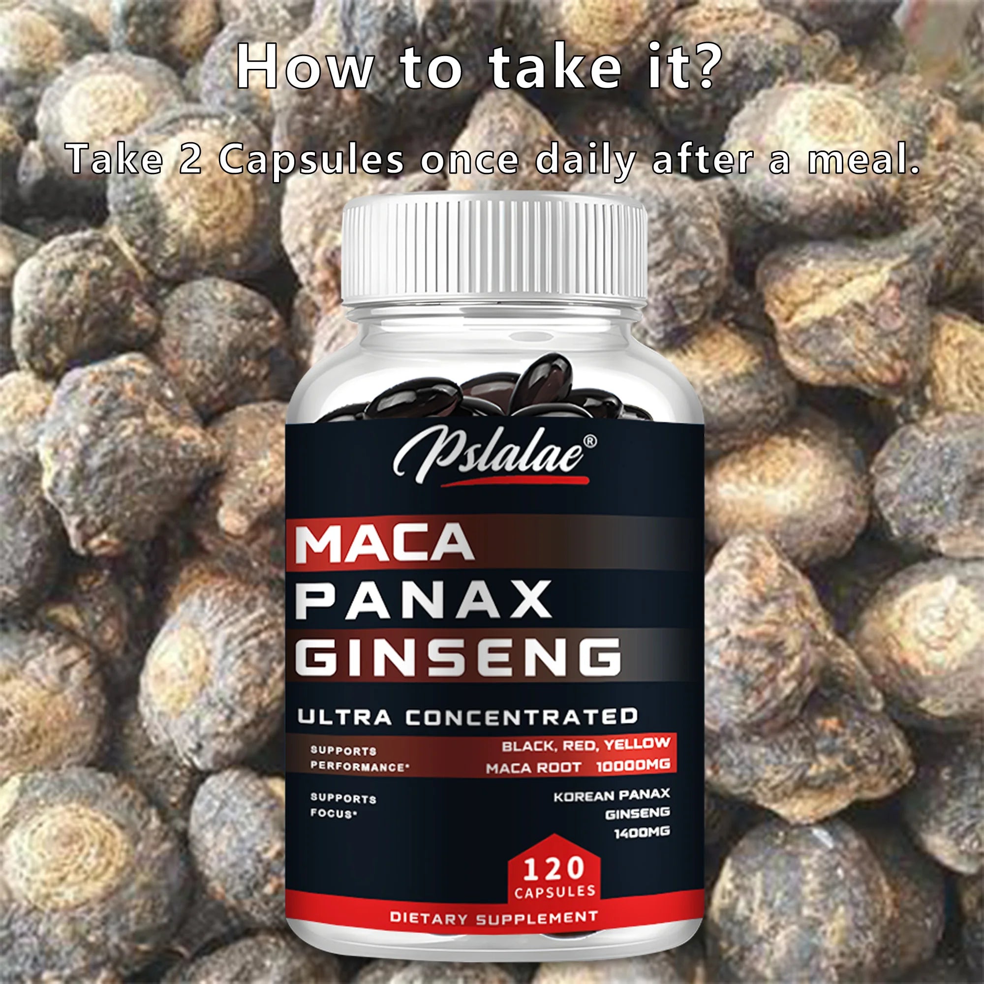 Ginseng Capsules - Support Natural Men's Health and Promote Energy, Endurance and Performance - 120 Capsules