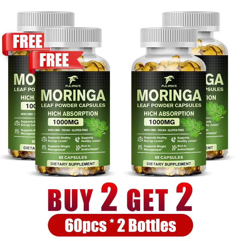 Pure Moringa Leaf Powder Supplement Energy, Metabolism and Immune Support,Weight Management, Non-GMO