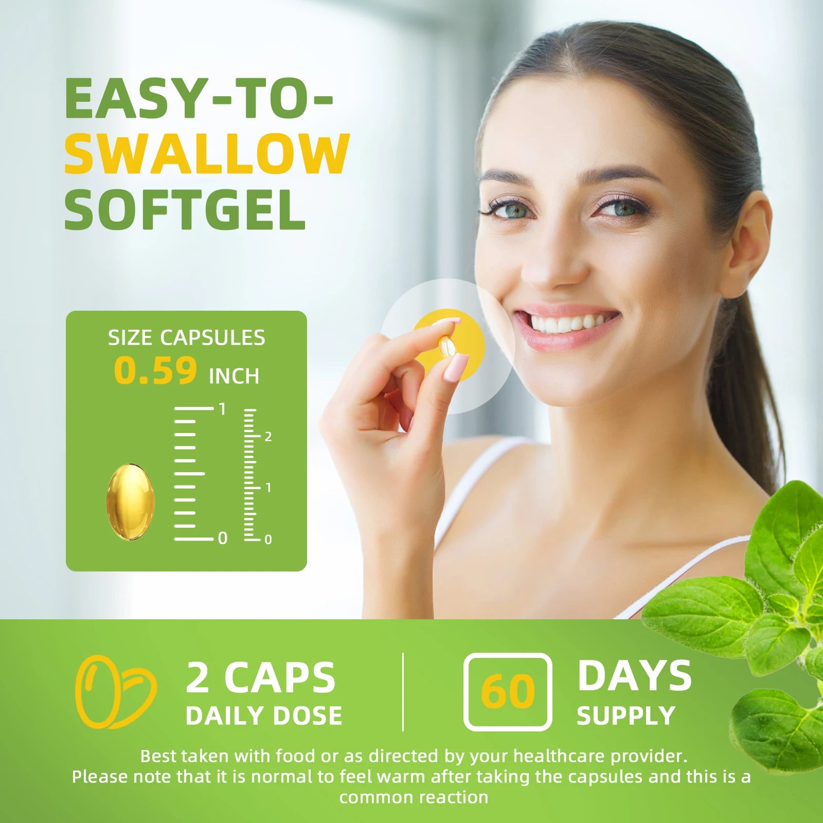 Oregano Oil Capsules with Black Seed Oil,Garlic Oil,Vitamin D3 E