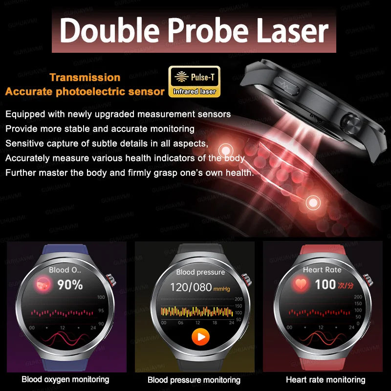 New For Health ECG+PPG Smart Watch Lipids Uric acid Blood Pressure Health 100+Sport HD Bluetooth