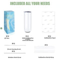 8 Pack 20 OZ Sublimation Tumbler Blanks Skinny Straight in Bulk