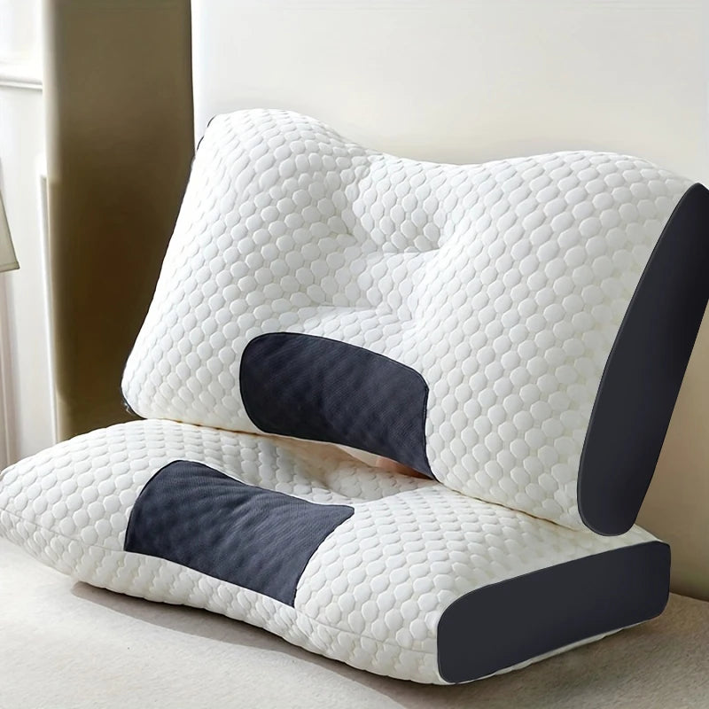 2pcs Massage Neck Pillows Adjustable Ergonomic Orthopedic Contour Support, High-Quality Pillow Core