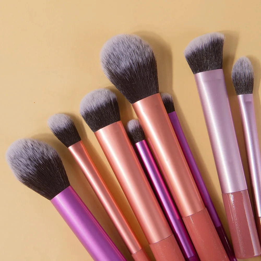 Makeup Brush Kit Soft 8pcs Synthetic Hair Make Up Brushes