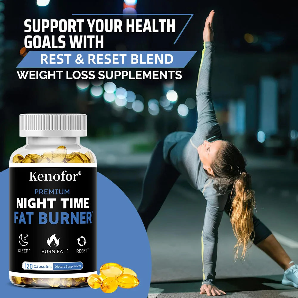 Nighttime Fat Burner Supplement - for Weight Loss, Boost Metabolism, Suppress Appetite Diet