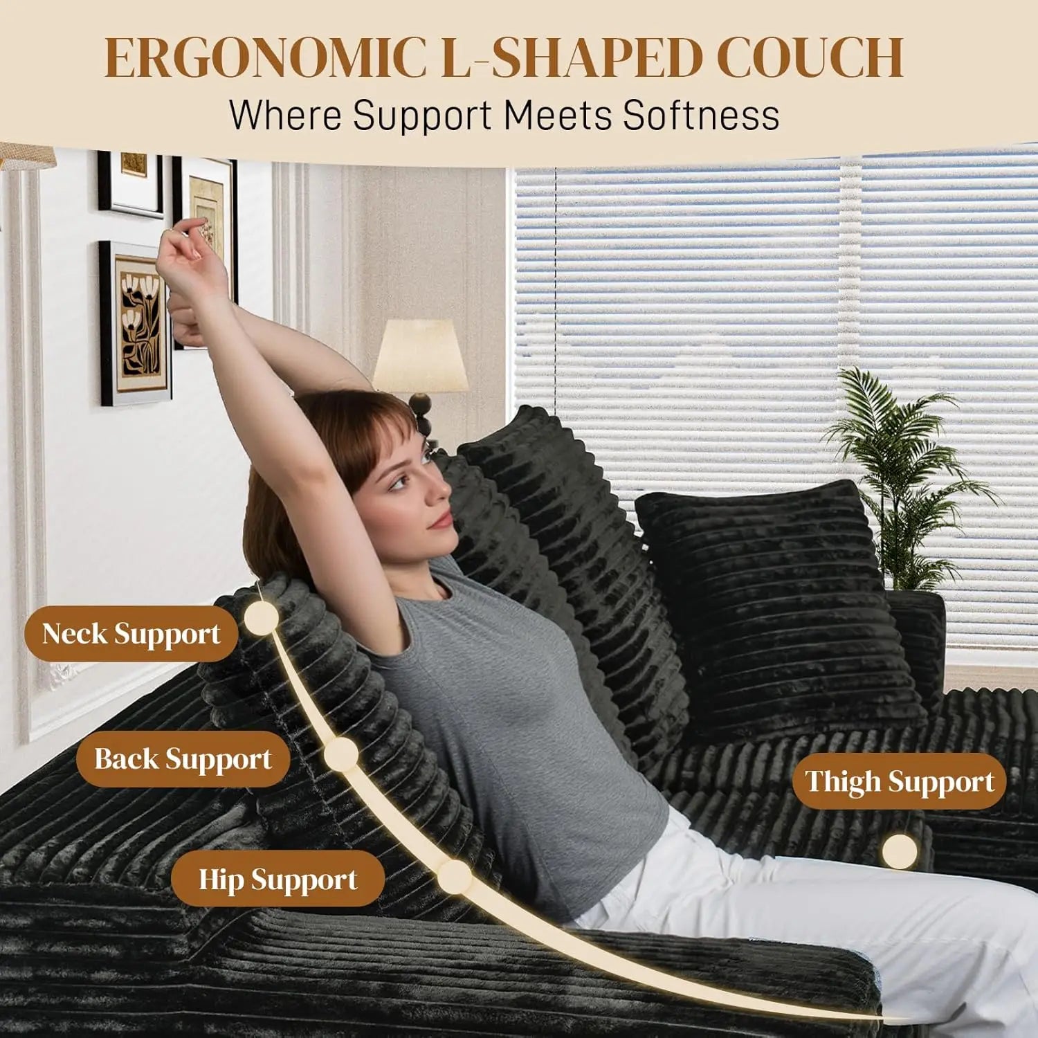 Boneless Cloud Sectional Couches for Living Room