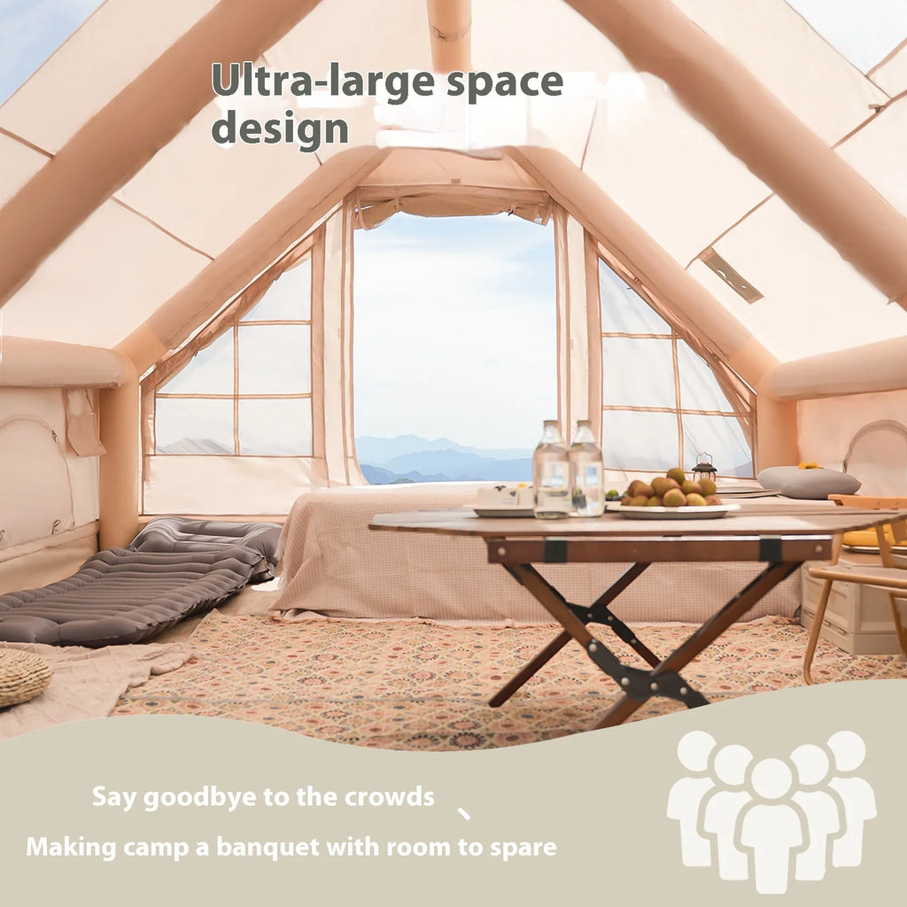 Inflatable Tents For Adult Camping, Luxury Camping Tents, Inflatable Tents With Stove Plug, 4/6/8 Person
